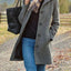 Elegant Women's Medium Length Woolen Overcoat