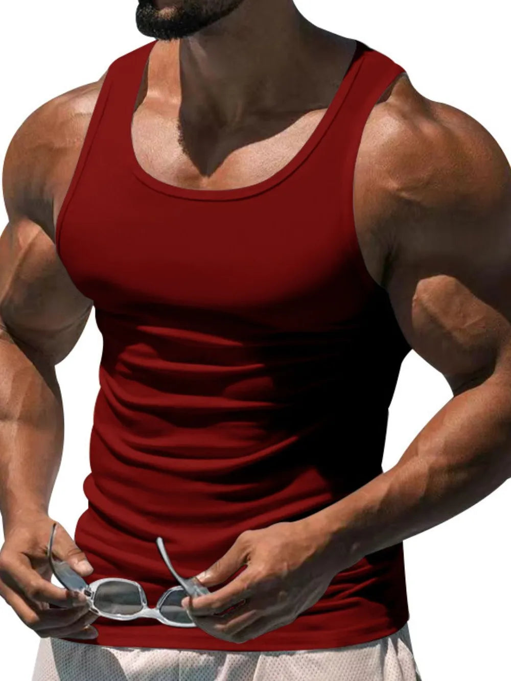 Débardeur à larges bretelles pour hommes grande taille