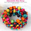 Vibrant Multi-Color Wooden Beaded Stretch Bracelet
