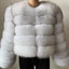 Elegant Faux Fur Patchwork Overcoat