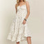 Robe Cami à Col en Coeur à Imprimé Floral pour Femmes