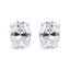 Pendientes de diamante ovalado cultivado en laboratorio de oro blanco de 14K