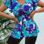 Floral Print Bandeau V Neck 2 Piece Swimsuit for Women
