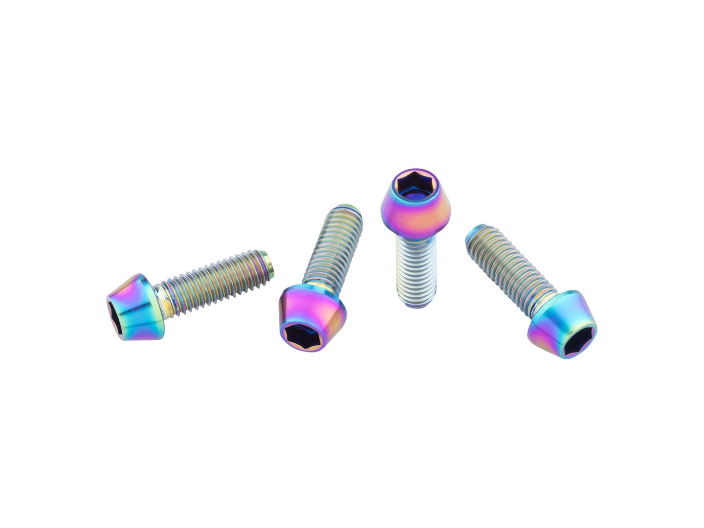 Wolf Tooth H2O Cage Titanio Tornillos Oil Slick - Paquete de 4