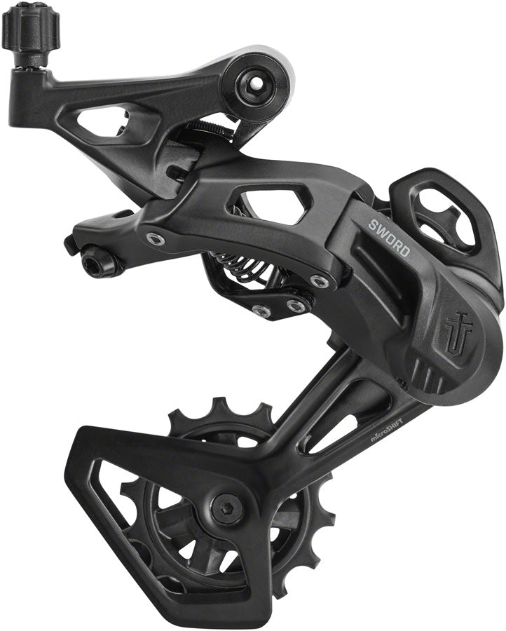Dérailleur arrière microSHIFT Sword BLK - 9 vitesses à cage moyenne grise