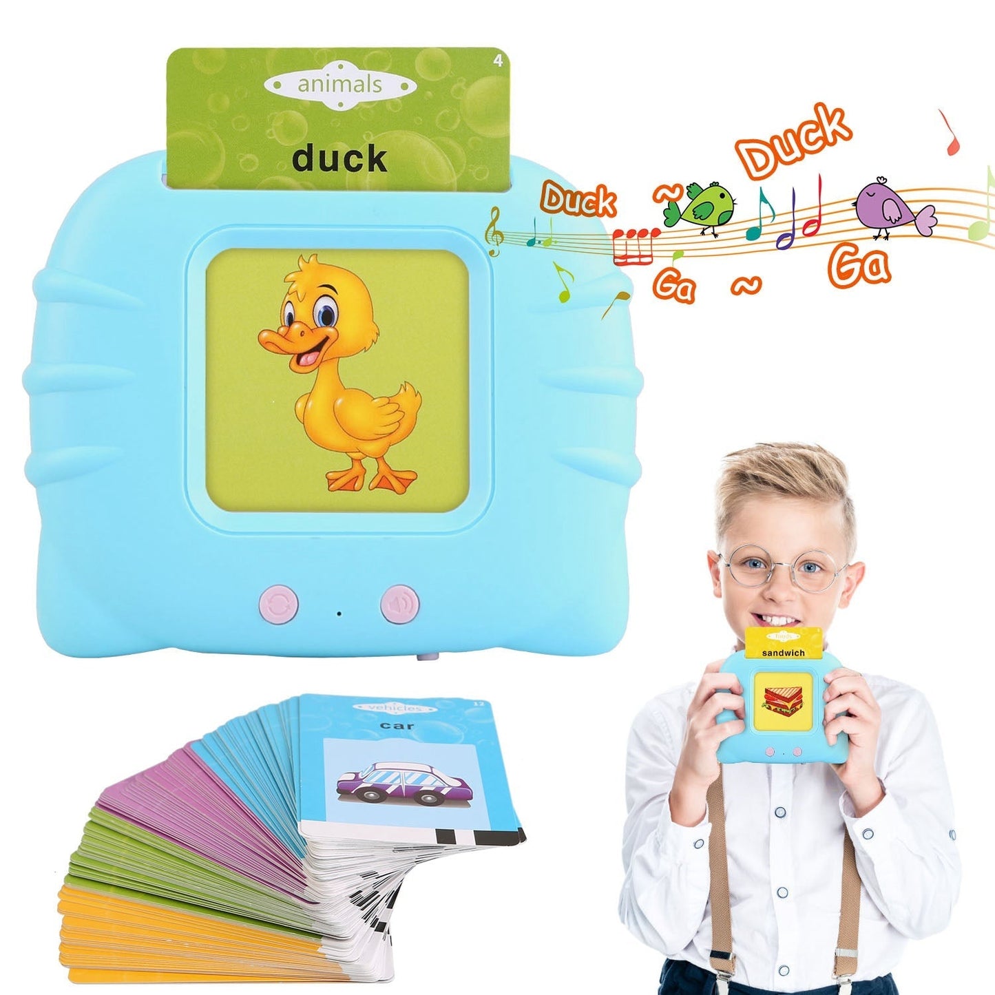 GBruno 224 Words Kid Flash Talking Cards