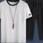 Conjunto de camiseta de cuello redondo de manga corta y pantalones cortos para hombres en tallas gra