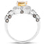 Bague en argent sterling .925 avec citrine et diamant de 1,06 carat