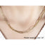 Collar de cadena de papel clip audaz de oro amarillo de 14 quilates