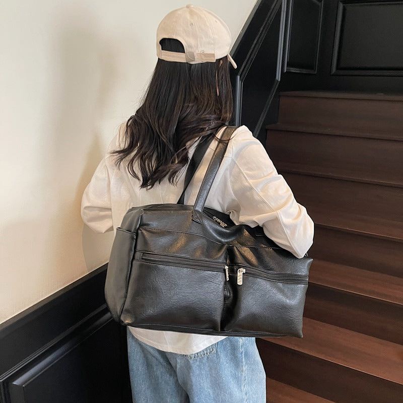 Bolso de Hombro Barrel Casual Multi-Bolsillo Estilo Coreano