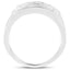 Bague de fiançailles en saphir blanc de 0,70 carat en argent sterling