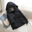 Mid-Length Hooded Puffer Jacket with Down Filling