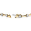 Bracelet en argent sterling plaqué or jaune 10K avec sertissage en diamant - Taille 7"