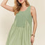 Decorative Button Sleeveless Babydoll Dress for Women