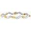 10K Two-Tone Gold Baguette Cut Diamond Spiral Bracelet