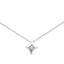 Collar con colgante en forma de cometa de diamante princesa de oro amarillo de 10 quilates