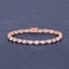 8.95 Carat Genuine Morganite and White Diamond Bracelet in 14K Rose Gold