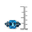 4.72 Carat Swiss Blue Topaz & London Blue Topaz Sterling Silver Ring