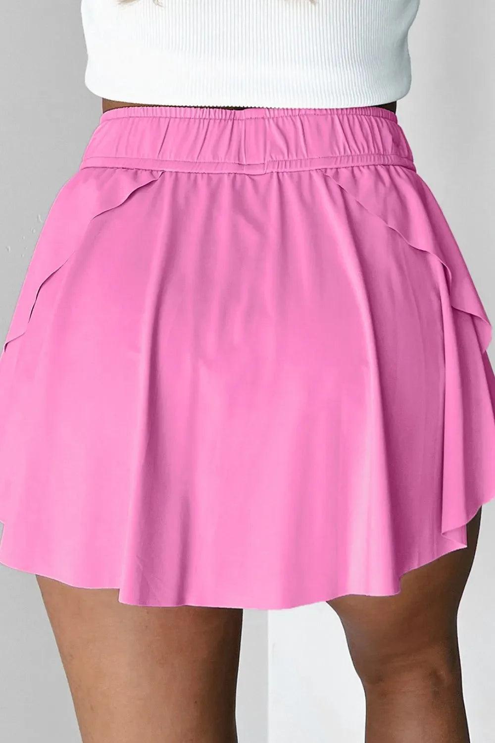Skorts Activos Forrados de Cintura Alta con Cordón