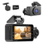WiFi 1080P 3-Channel Dash Cam with Night Vision & 32GB Card