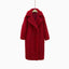 Manteau long en fausse fourrure style chenille pour femmes