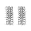 Boucles d'oreilles créoles en or blanc 14K avec diamants cultivés en laboratoire en forme de couronn