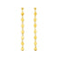 14k Yellow Gold Post Dangle Earrings with Polished Circles