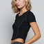 Camiseta de Corte Crop con Costuras en Contraste POL