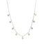 Collar de Oro Blanco de 14k con Charms de Diamante Redondo