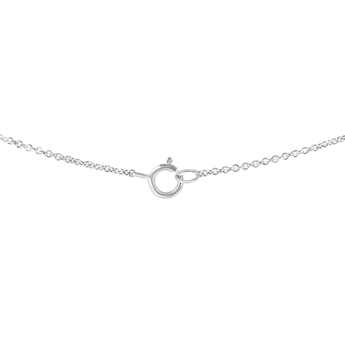 Pendentif en diamant ovale cultivé en laboratoire en or blanc 10K certifié IGI