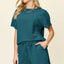Double Take Full Size Texture T-Shirt and Shorts Set