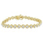 Bracelet en diamant tennis en argent sterling plaqué or rose 14K