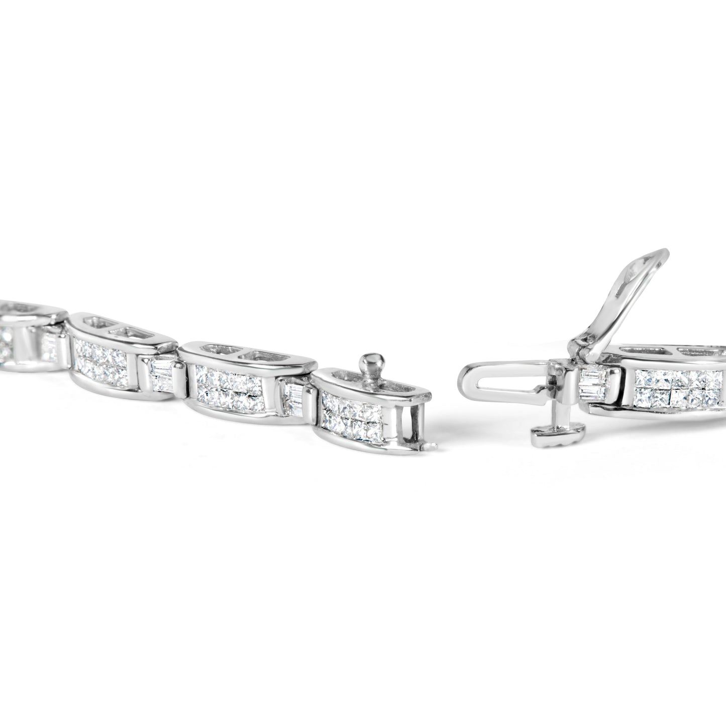 Pulsera de tenis de diamantes de oro blanco de 14K - 2.0 Cttw