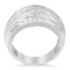 Anillo de cóctel de diamantes en corte baguette de plata esterlina .925 - Talla 6-1/2