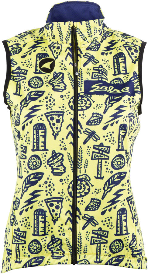 Gilet Gravel Story Femme Salsa - Jaune Bleu Foncé X-Large
