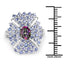 Bague en argent sterling avec topaze mystique de 2,86 carats et tanzanite