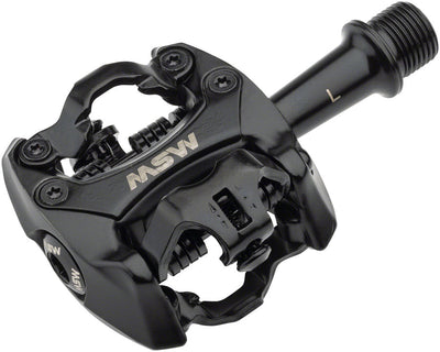 Pedales Clipless MSW Flash II de Doble Cara - Aluminio 9/16" Negro