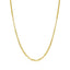 Cadena de eslabones de cable cortada con diamante de oro amarillo de 14k 1.8mm