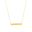 14k Yellow Gold Smooth Flat Horizontal Bar Necklace