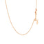 Collar de cadena ajustable de cable de oro rosa de 14k