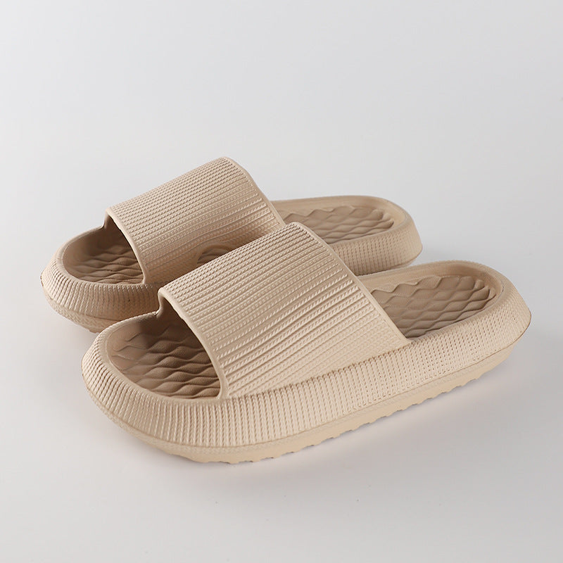Chaussons d'été en EVA avec motif en losange - Chaussures d'intérieur pour femmes