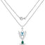 9.23 Carat Genuine Emerald and Swiss Blue Topaz Pendant