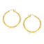 Boucles d'oreilles créoles en or jaune 14 carats avec taille de diamant fantaisie