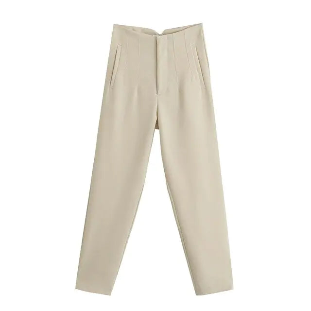 Pantalons Droits Chic pour Femme de Bureau