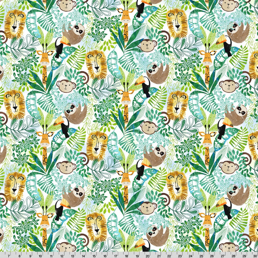 Cloud Cuddle Multi Jungle Boogie Fabric - 58"/60" per Yard