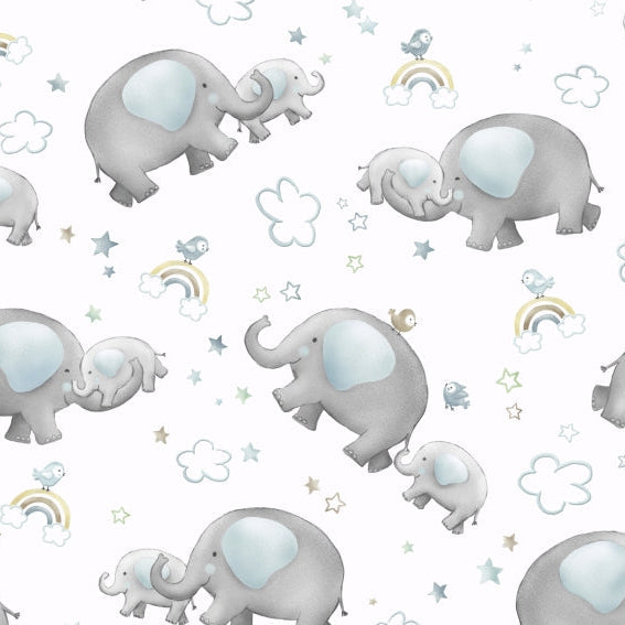 Cloud Cuddle Blue Little Peanut Fabric - 58"/60" per yard