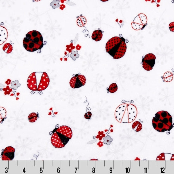 Cloud Cuddle Scarlet Lucky Lady Bug Fabric - 58"/60" per yard