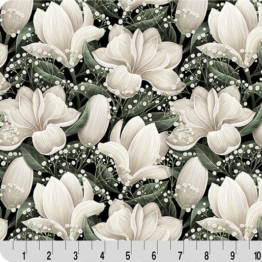 Cloud Cuddle Natural Magnolias Fabric - 58"/60" per Yard