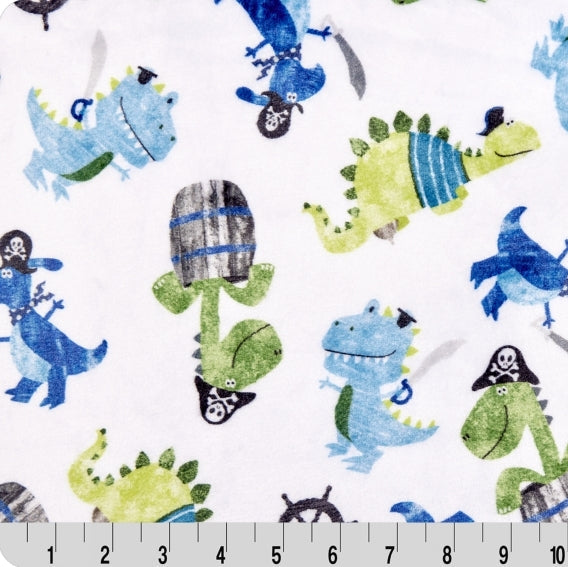 Tissu Cloud Cuddle Multi Piratesaurus - 58"/60" par yard