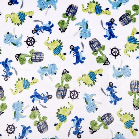 Tissu Cloud Cuddle Multi Piratesaurus - 58"/60" par yard